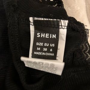 Shein tie neck crop top